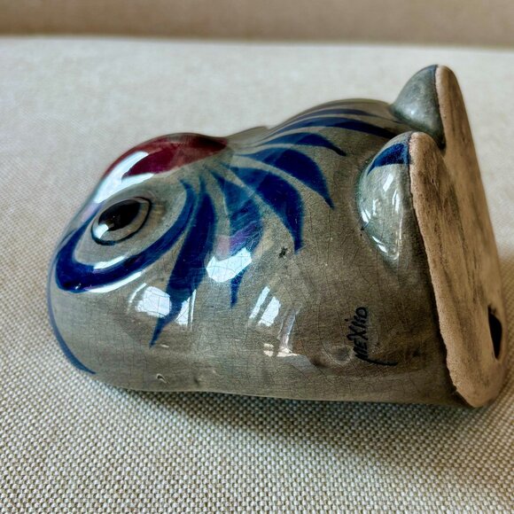 Tonala Folk Art Pottery Owl Figurine Mexican - Picture 7 of 8